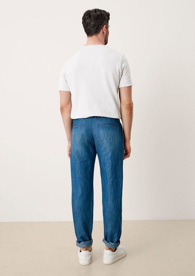 Hommes Jeans | Chino en lin mélangé d’aspect jean - CU32681