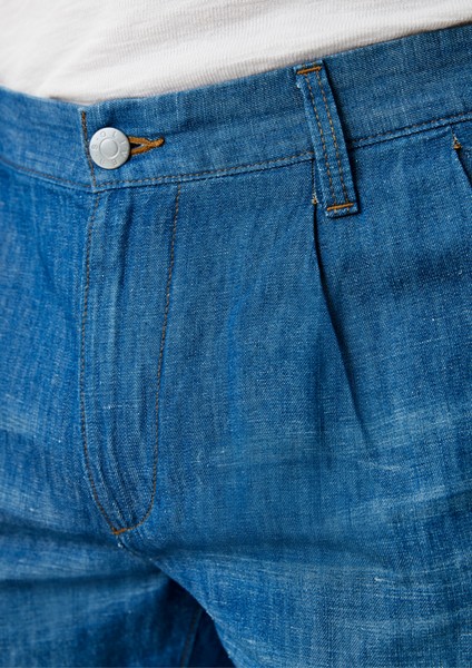 Men Jeans | Linen blend chinos in a denim look - DE27076