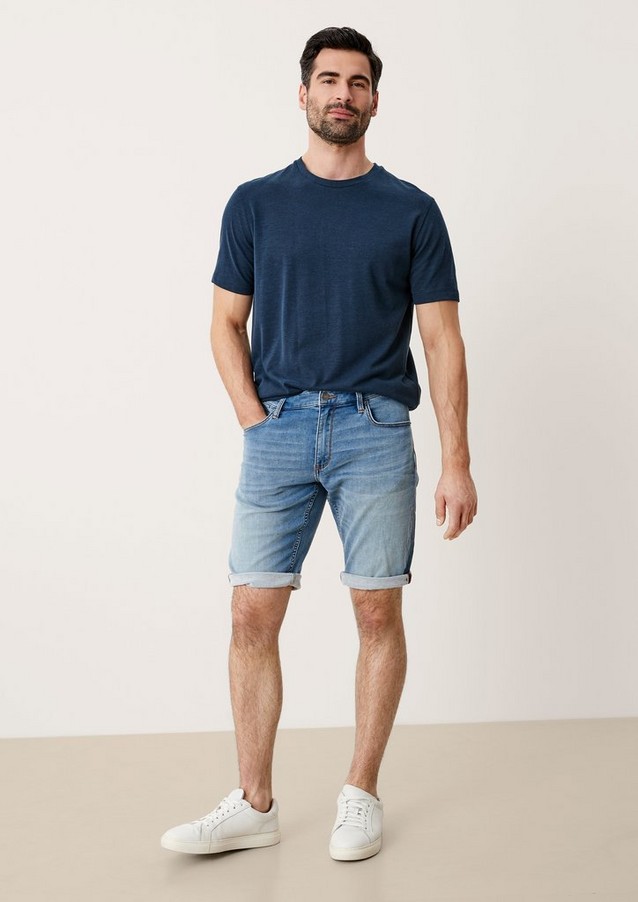 Hommes Shorts & Bermudas | Regular : bermuda en jean à effet délavé - HY17665