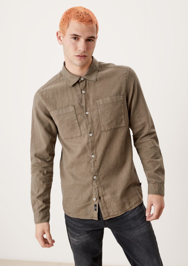 Hommes Chemises | Regular : chemise à effet teint en pièce - QA72399