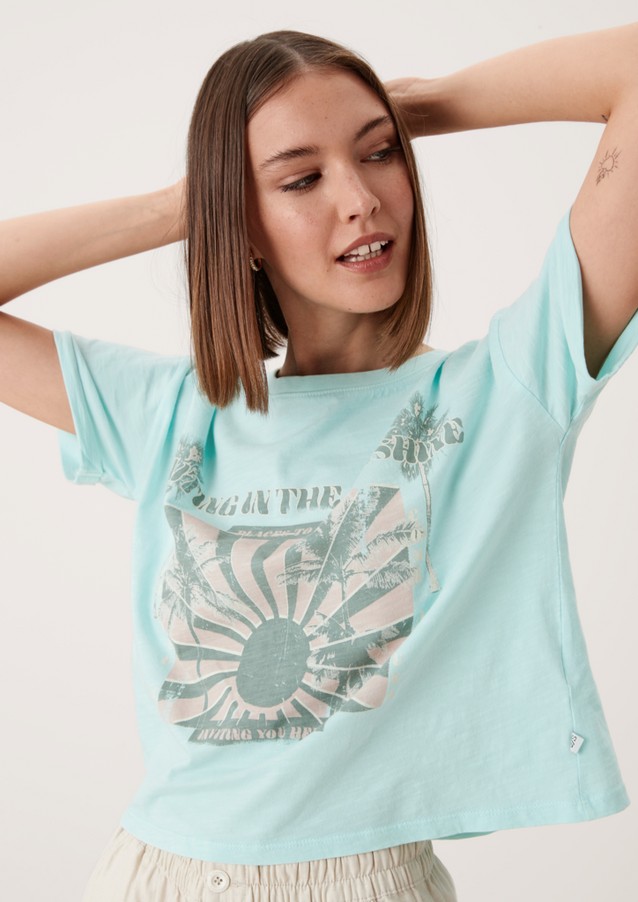 Femmes Shirts & tops | T-shirt de coupe raccourcie à imprimé - OF04041