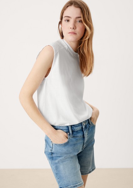 Femmes Shirts & tops | T-shirt animé d’un empiècement smocké - GQ78247