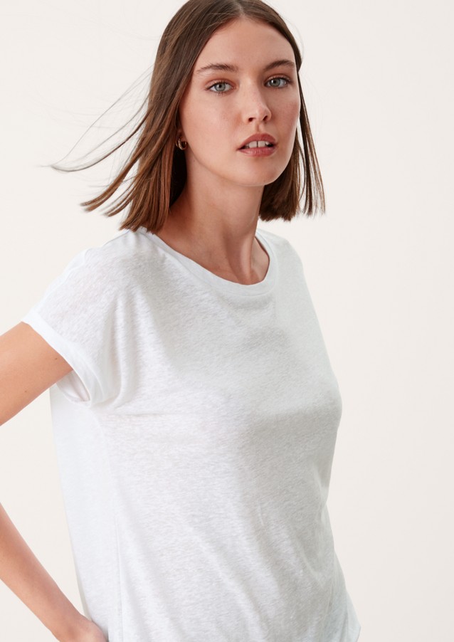 Damen Shirts & Tops | T-Shirt aus Leinenmix - VC68723
