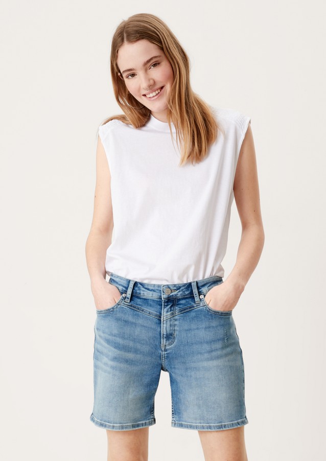 Femmes Shorts | Regular : short en jean à chanteau - PJ25572
