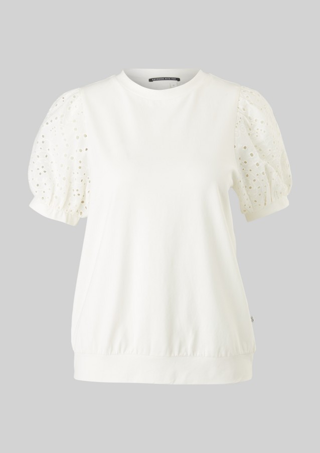 Damen Shirts & Tops | T-Shirt mit Lochstickerei - XO46861