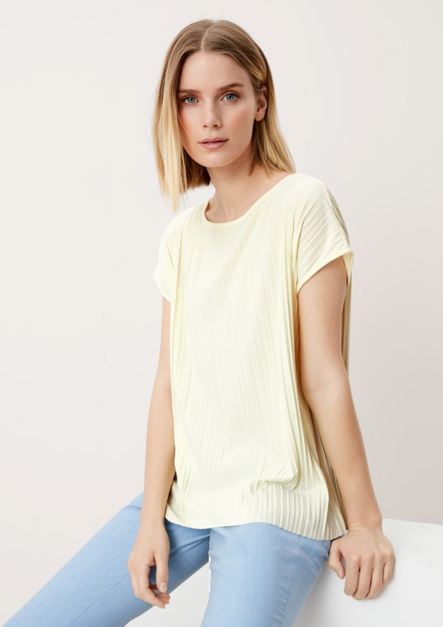 Damen Blusen | Shirt mit Plisseefalten - SO07877