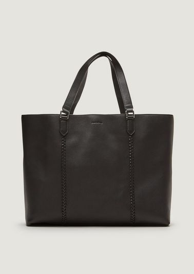 Large shopper in genuine leather from comma