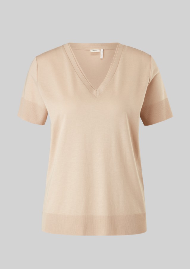 Femmes Hauts | T-shirt en lyocell mélangé - XL21572