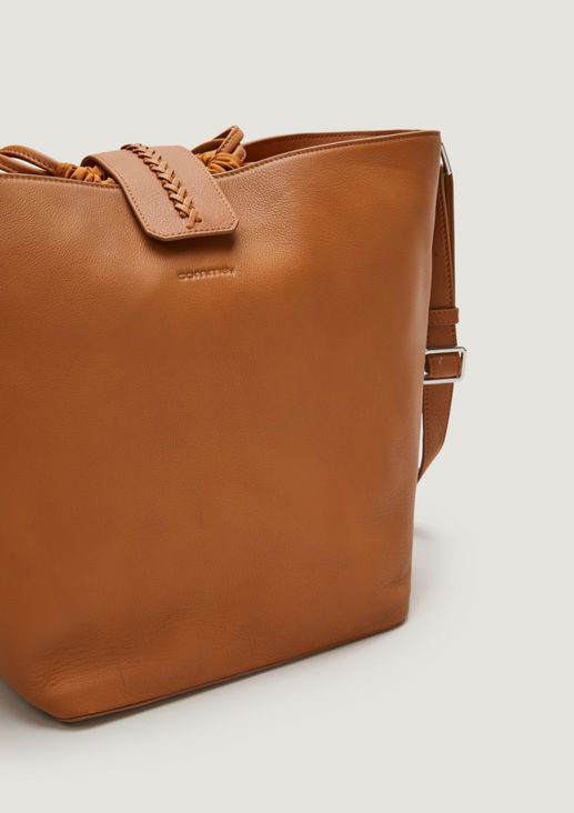 Shoulder bag in genuine leather from comma