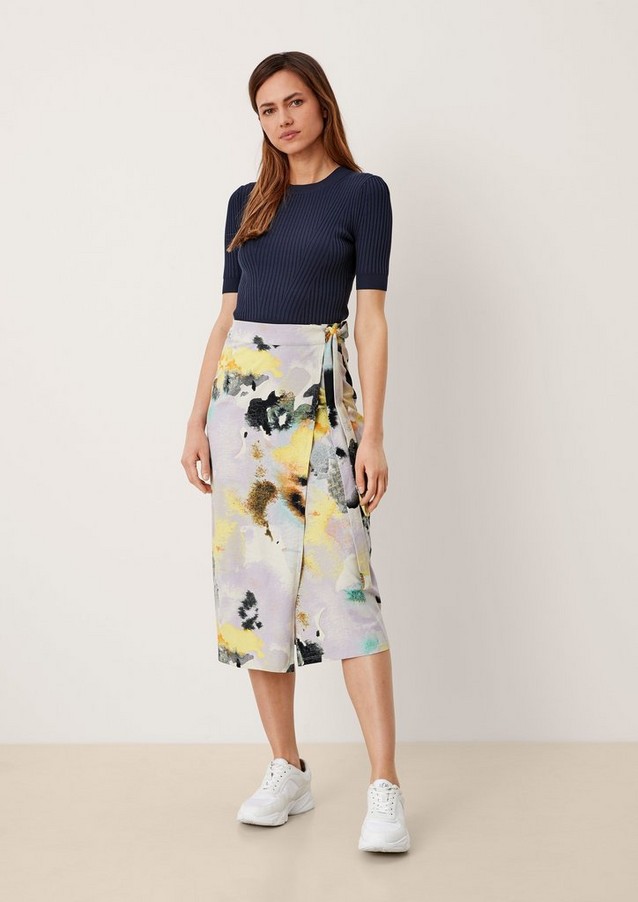 Women Skirts | Wrap-over skirt with an all-over pattern - DD74829