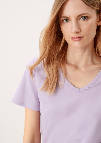 Damen Shirts & Tops | Basicshirt mit V-Neck - EL09147