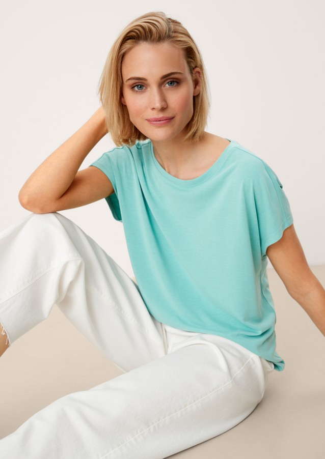 Femmes Shirts & tops | T-shirt en jersey de modal mélangé - ET83728