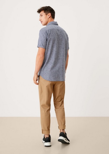 Hommes Chemises | Regular : chemise en chambray de lin mélangé - ZN35994