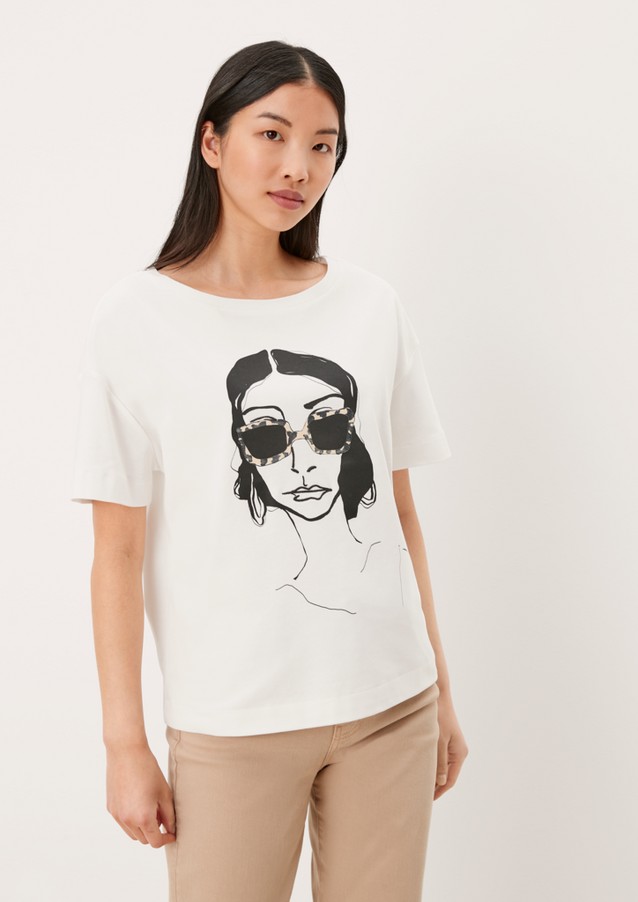 Women Tops | T-shirt with artwork - ZI67933