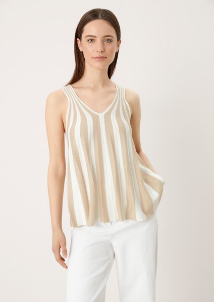 Femmes Shirts & tops | Top plissé rehaussé de fil brillant - QU16793