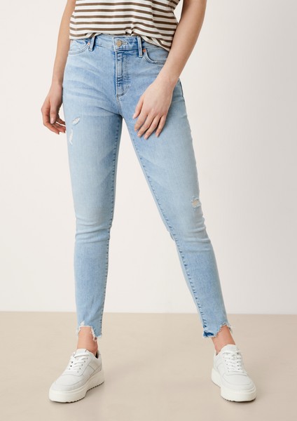 Femmes Jeans | Skinny : jean longueur cheville animé d'effets destroy - LM90337