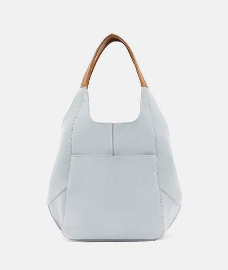 Suede bag with a distinctive shape from liebeskind