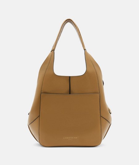 Leather bag with a distinctive shape from liebeskind