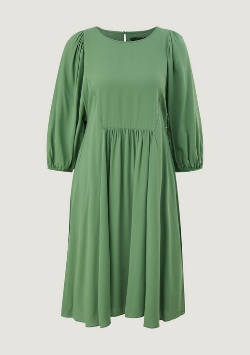 Viscose dress with balloon sleeves from comma