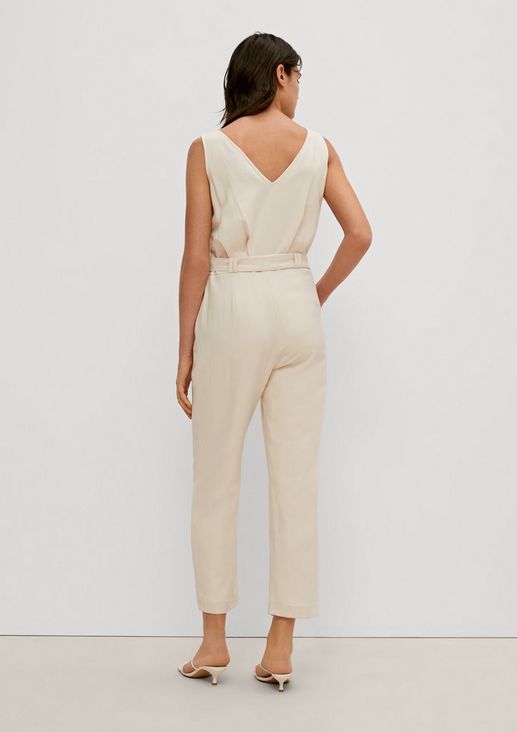 Jumpsuit in a wrap-over effect from comma