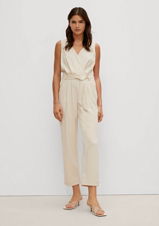 Jumpsuit in a wrap-over effect from comma