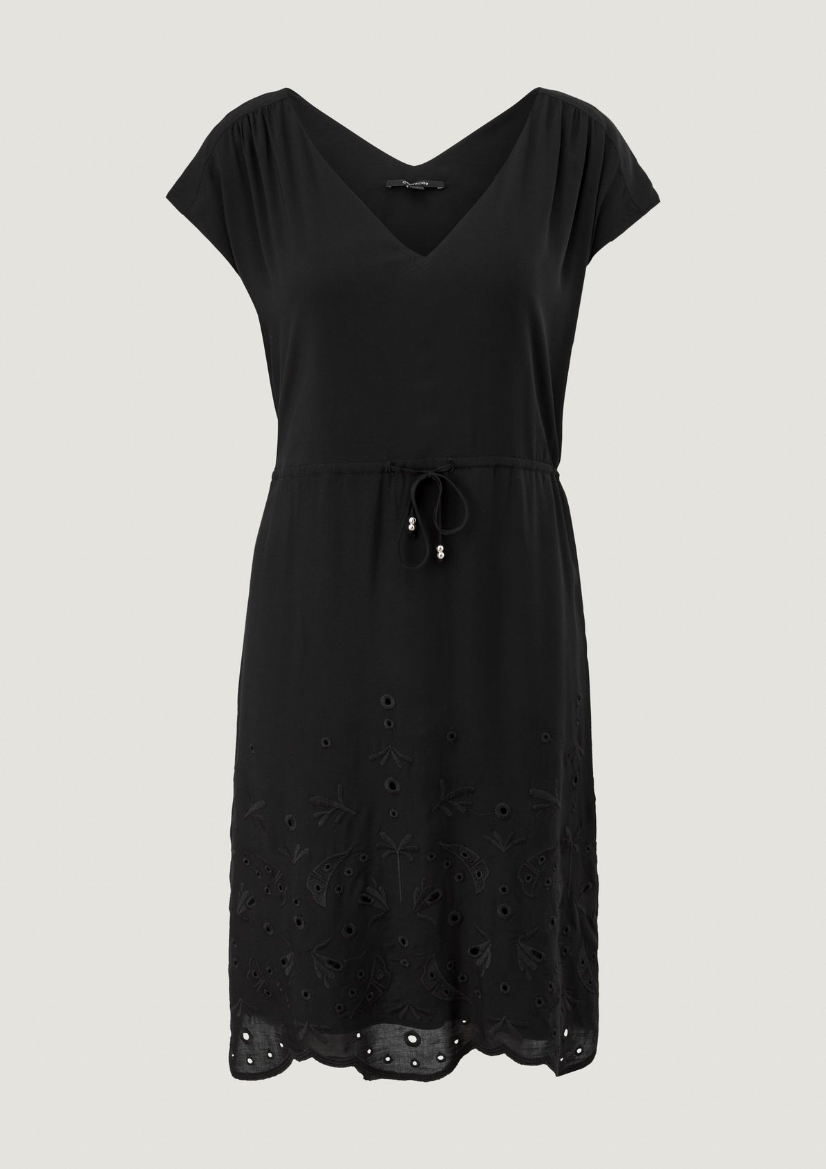 Dress with a double drawstring from comma