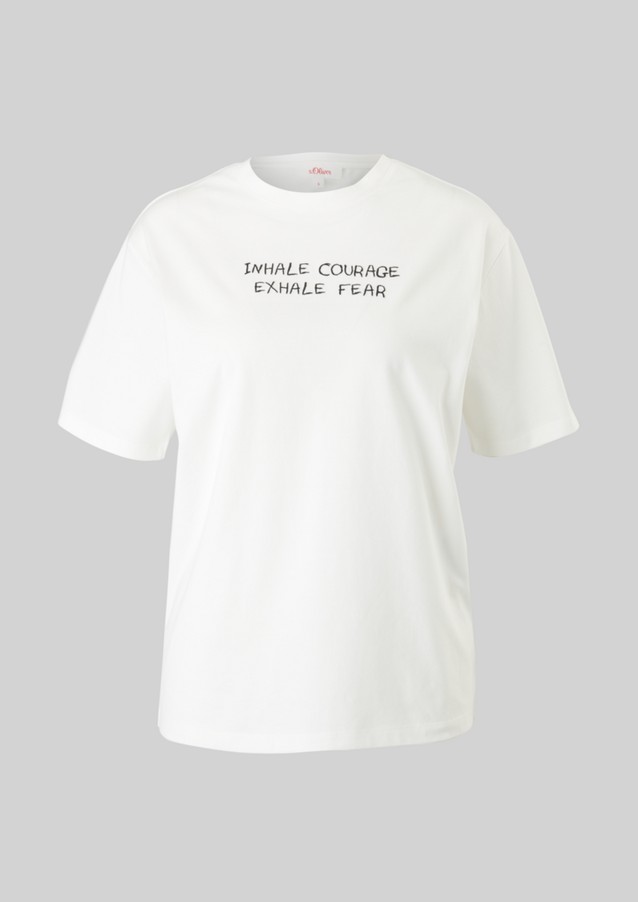Damen Shirts & Tops | Oversize-T-Shirt mit Schriftstickerei - AJ43343