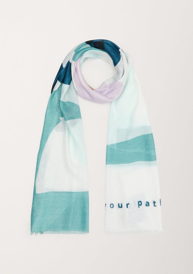 Women Scarves | Woven scarf with all-over print - PS93343