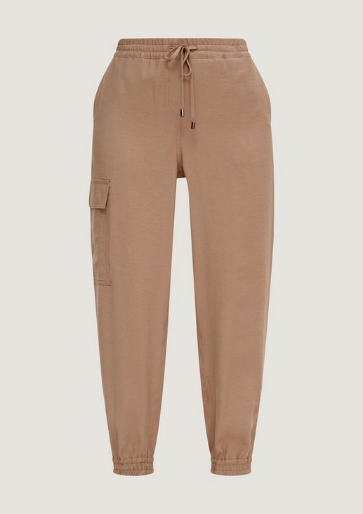 Regular fit: tracksuit bottoms with cargo pocket from comma