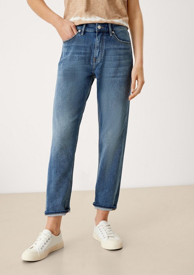 Women Jeans | Knit denim boyfriend jeans - YF76059