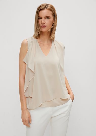 Blouse top with draping from comma