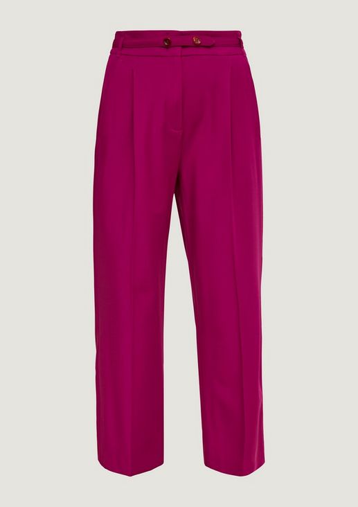 Regular: 7/8-length trousers in stretch viscose from comma