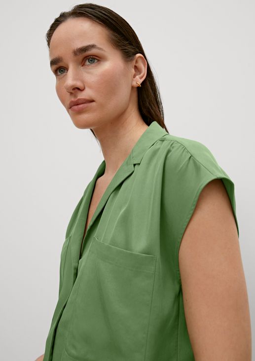 Blouse with lapel collar from comma