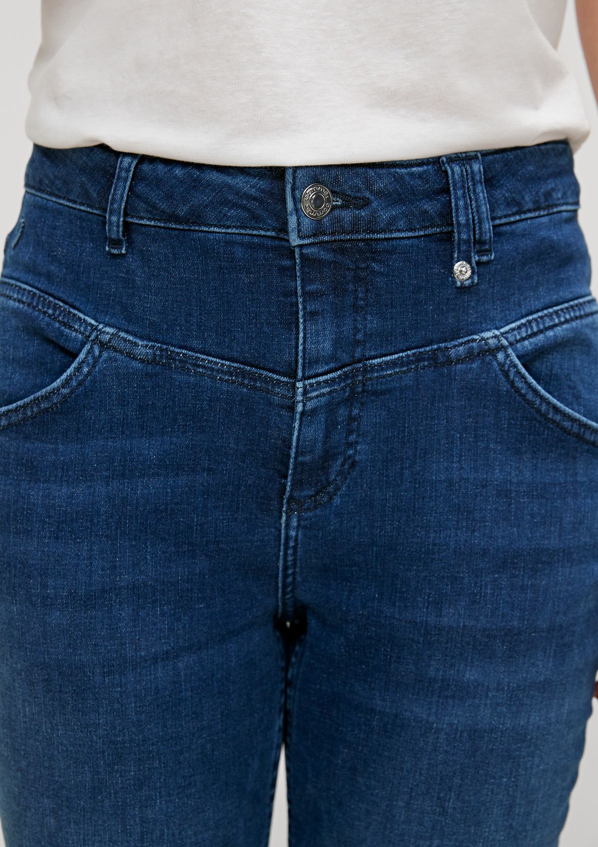 Slim: 7/8-length jeans with a high waist from comma