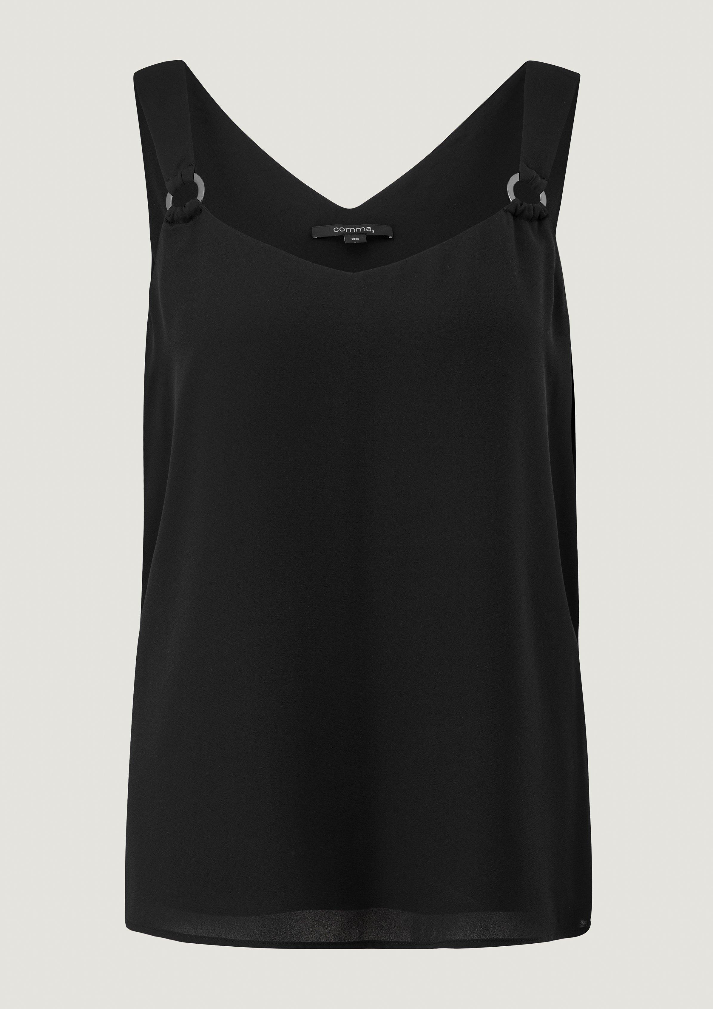Top with a back neckline from comma