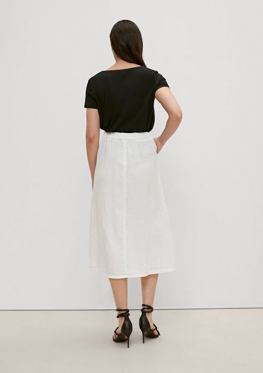 Midi skirt with a kick pleat from comma