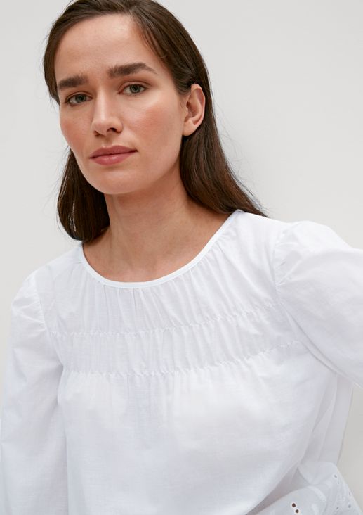 Cotton blouse with embroidery from comma
