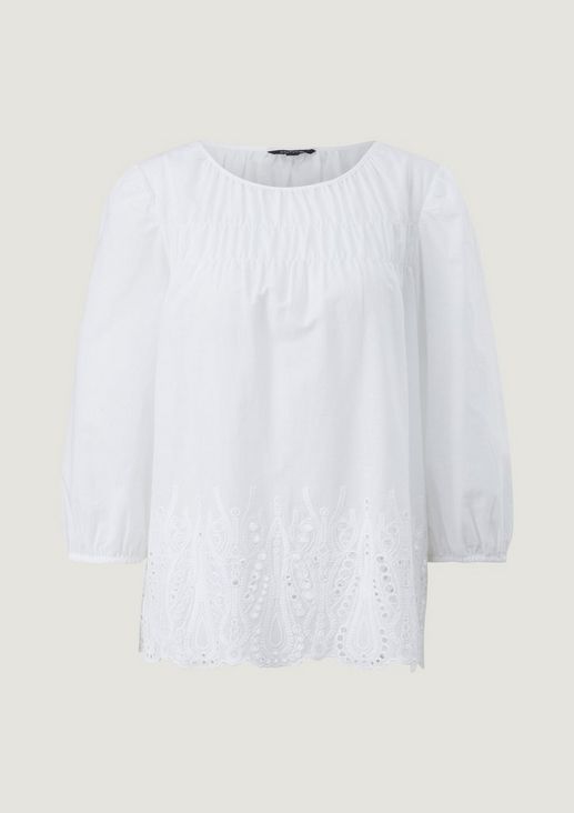Cotton blouse with embroidery from comma