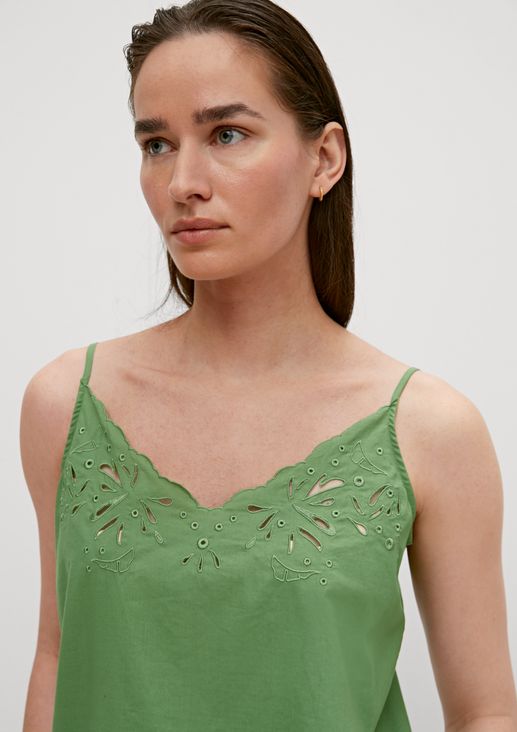 Strappy top with broderie anglaise from comma