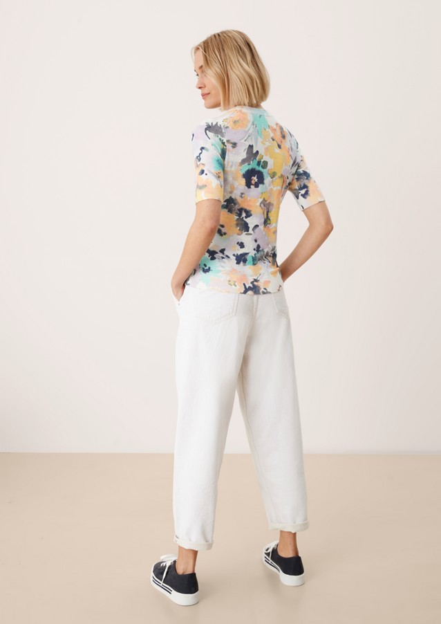 Damen Shirts & Tops | Strickshirt mit Allover-Print - KT64085