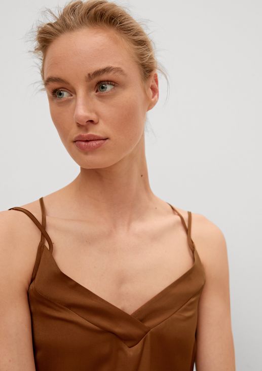 Strappy satin top from comma