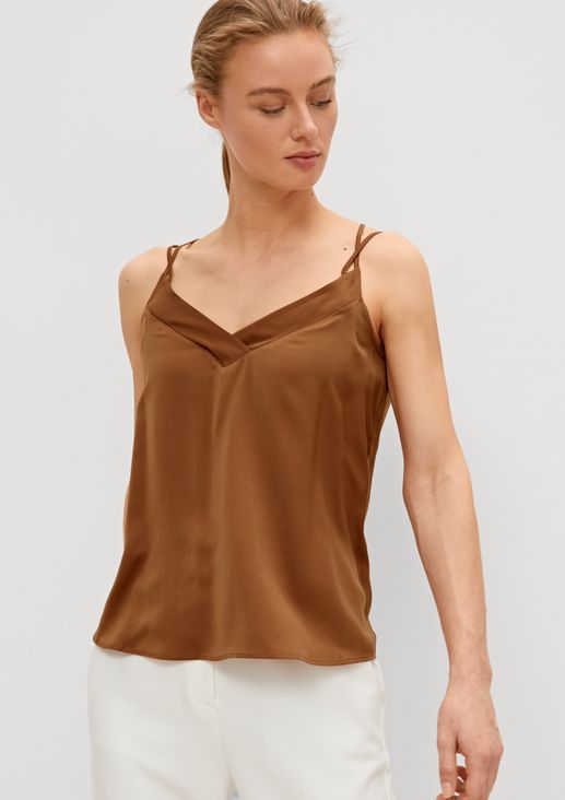 Strappy satin top from comma