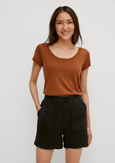 Regular fit: linen shorts from comma