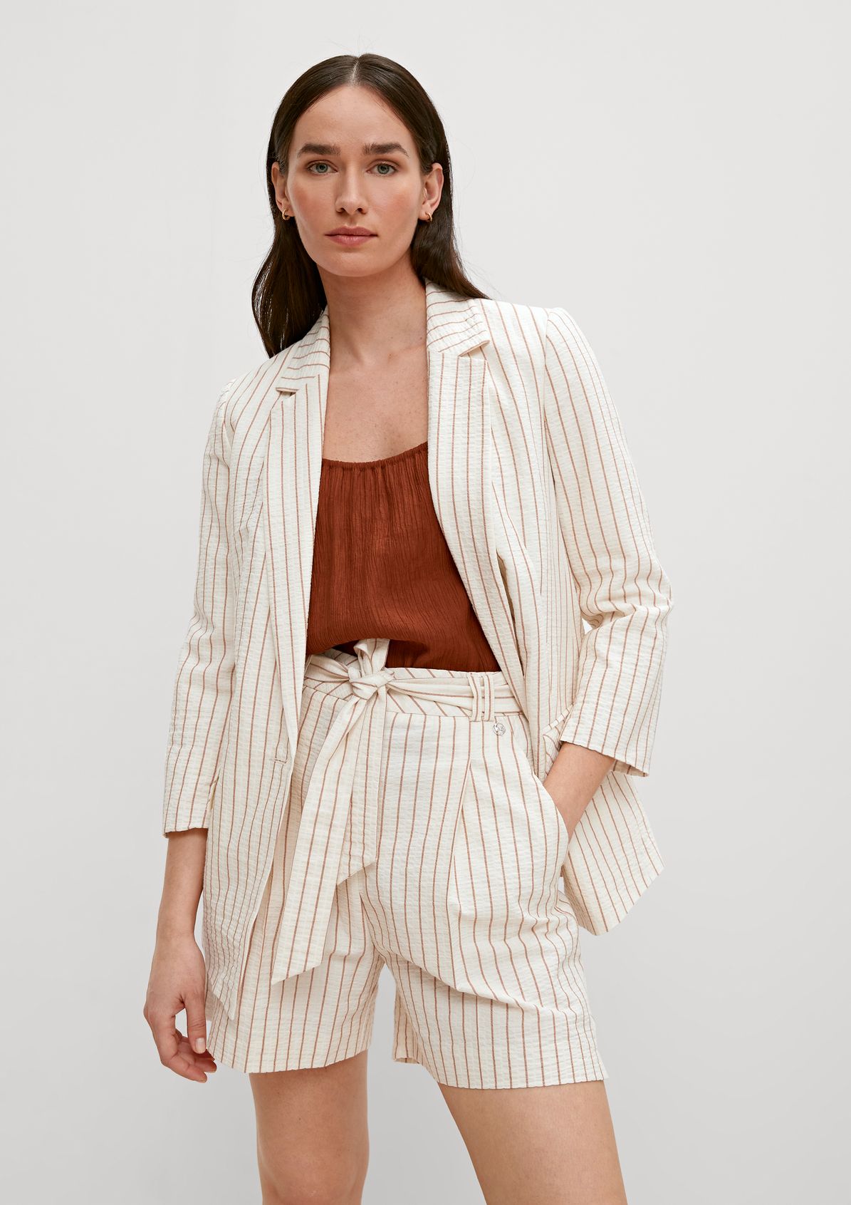 Blazer with a stripe pattern from comma