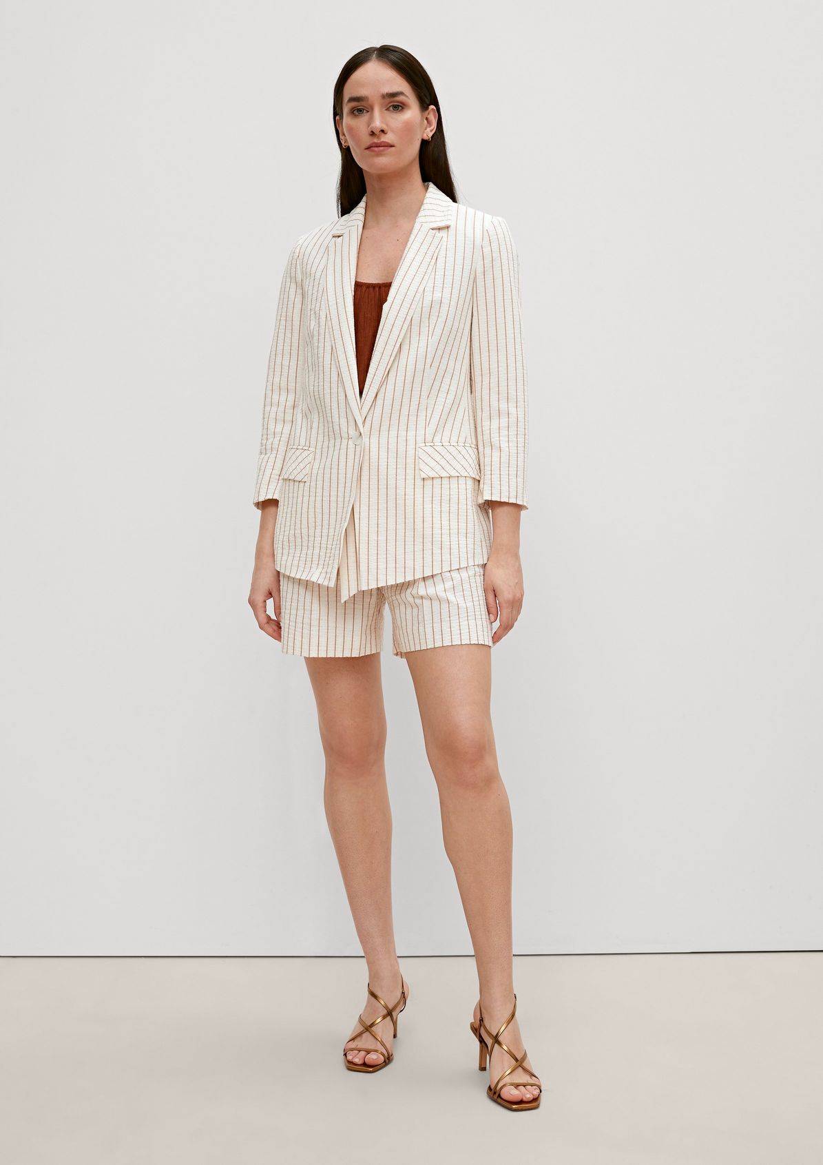 Blazer with a stripe pattern from comma