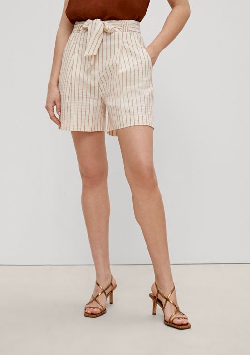 Regular fit: shorts stripes and a bow from comma