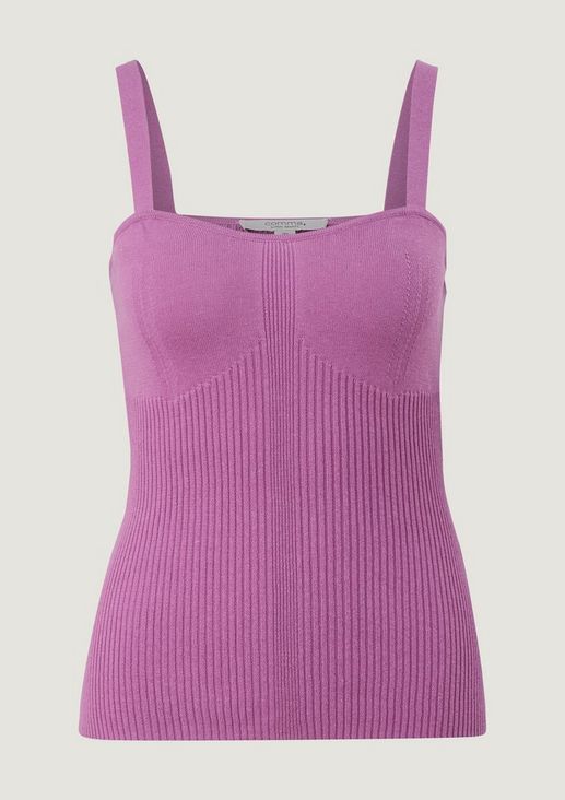 Knitted top in blended viscose from comma