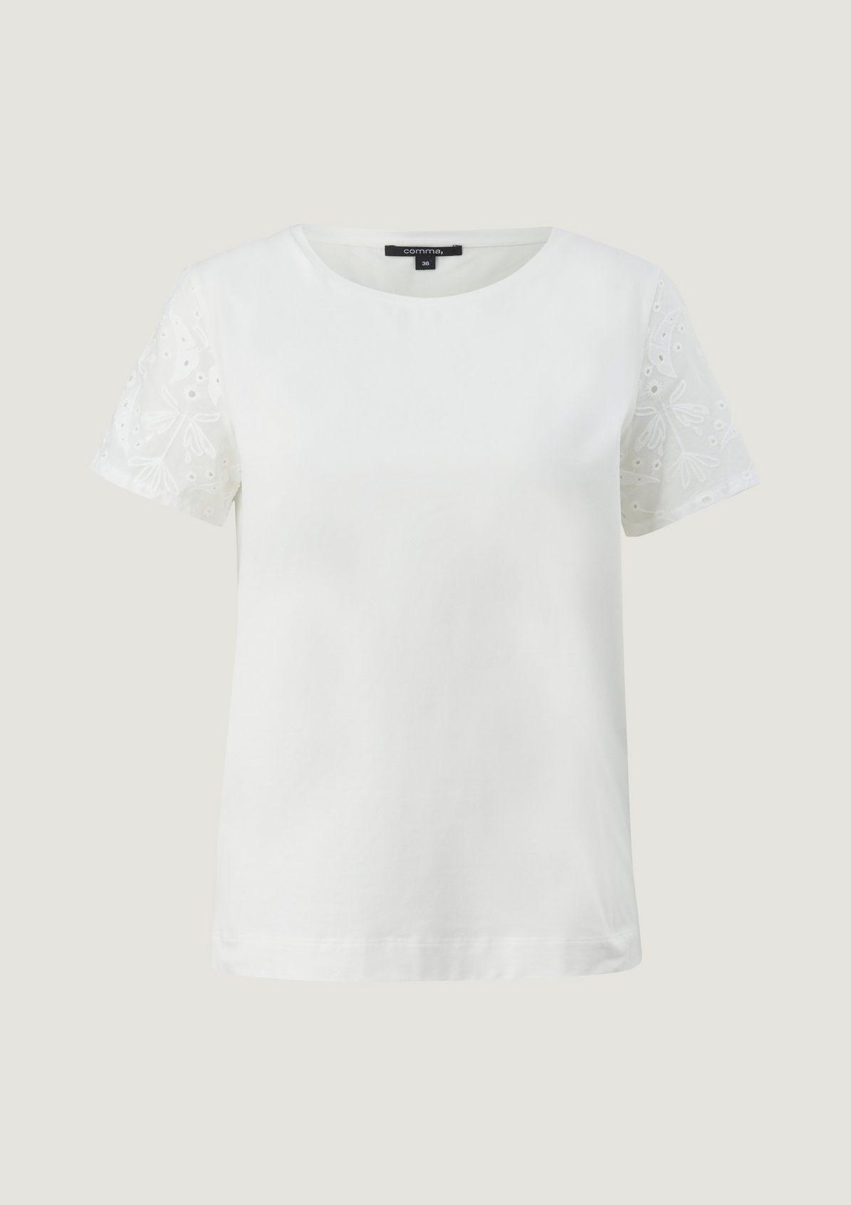 Jersey top with lace details from comma