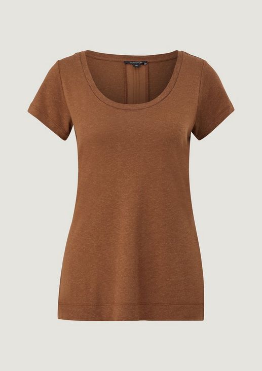Round neck top made of fine knit fabric from comma