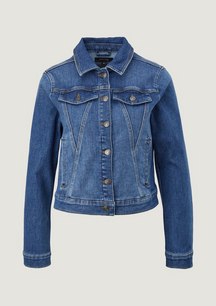 Cropped denim jacket with decorative stitching from comma